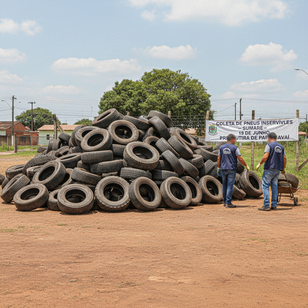 Distrito de Sumaré receberá nova ação de coleta de pneus inservíveis em junho