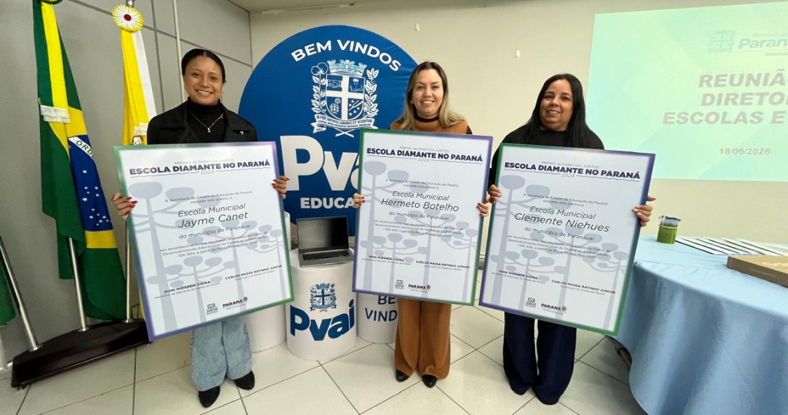 Três escolas de Paranavaí estão entre as melhores do Paraná em alfabetização