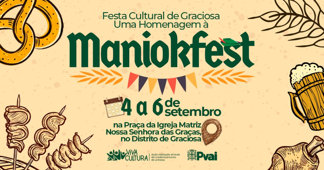 Festa Cultural de Graciosa celebra tradições e homenageia a Maniokfest em setembro